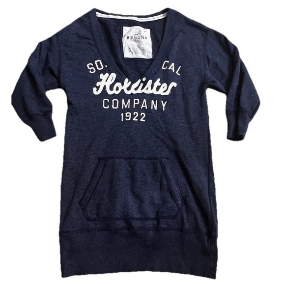 Hollister Sweaters - Vintage Y2K Sweater Spell Out Deep V Neck Bella Womens Small Festival Concert